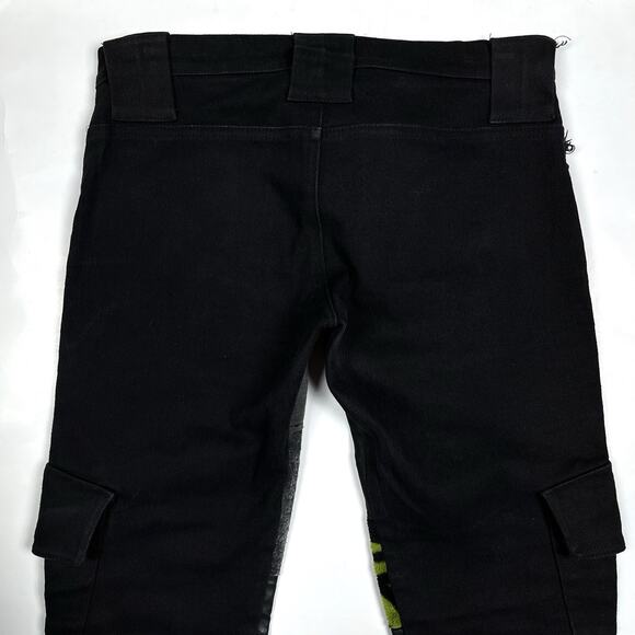 Rare Y2K Serious Los Angeles Patchwork Pants LA Clothing Black Jeans Goth Punk - Picture 9 of 16